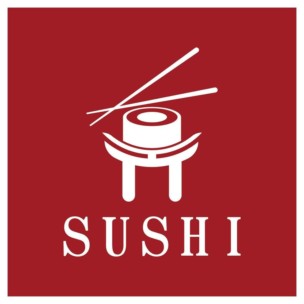 sushi logo sjabloon vector icoon Japans voedsel