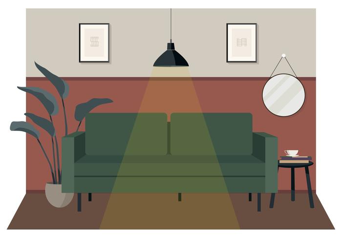 Vector woonkamer illustratie