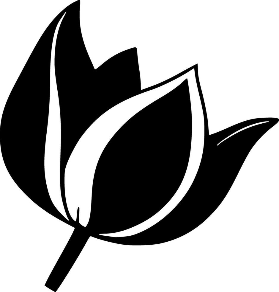 zwart tulp bloem vector