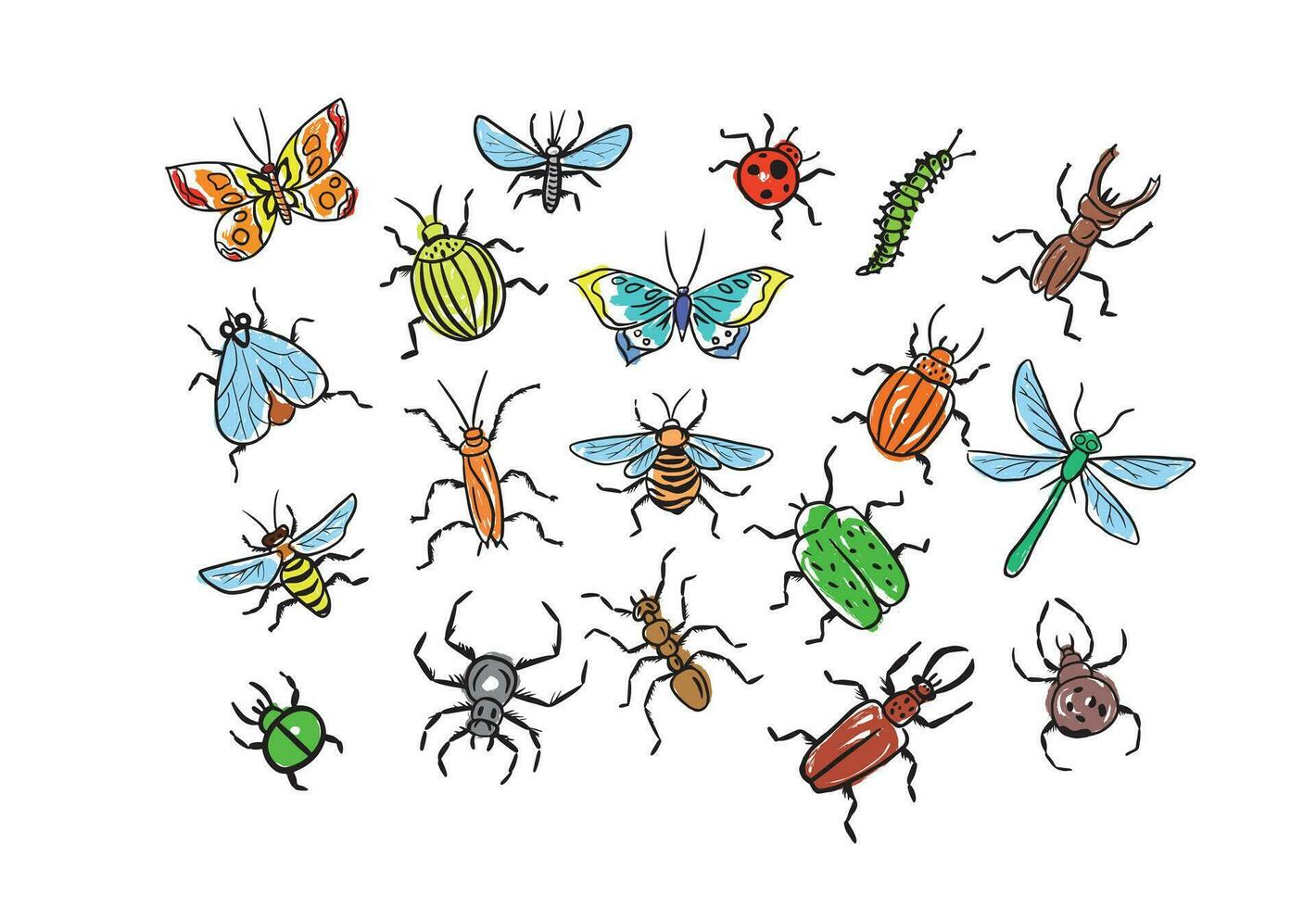 insecten vector illustratie