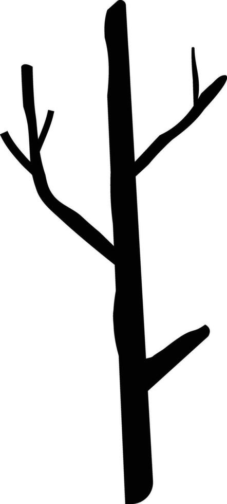 boom takken icoon. zwart van een kaal boom teken. naakt bomen symbool. vlak stijl. vector