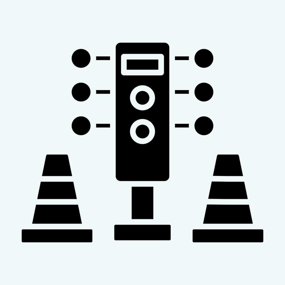 icoon verkeer lichten. verwant naar racing symbool. glyph stijl. gemakkelijk ontwerp bewerkbaar. gemakkelijk illustratie vector