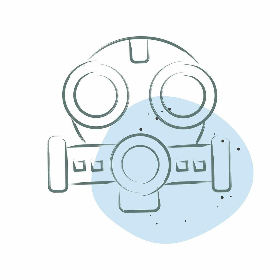 icoon masker. verwant naar nucleair symbool. kleur plek stijl. gemakkelijk ontwerp bewerkbaar. gemakkelijk illustratie vector