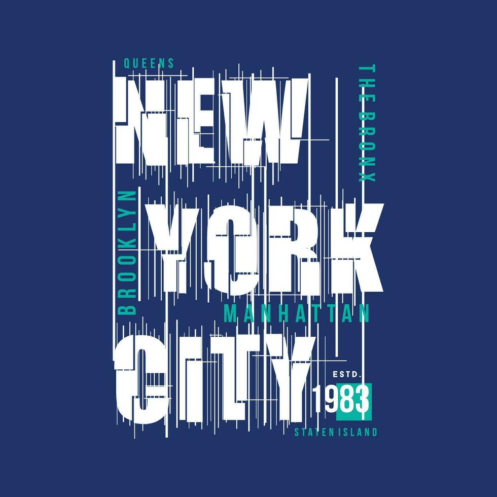 Brooklyn nieuw york grafisch mode stijl, t overhemd ontwerp, typografie vector, illustratie vector