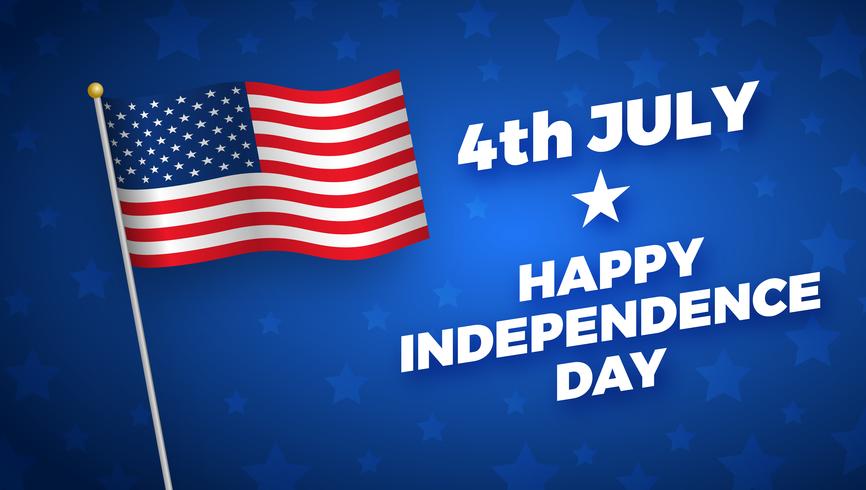 Ontwerp van de onafhankelijkheidsdag, vakantie in de Verenigde Staten van Amerika, vector