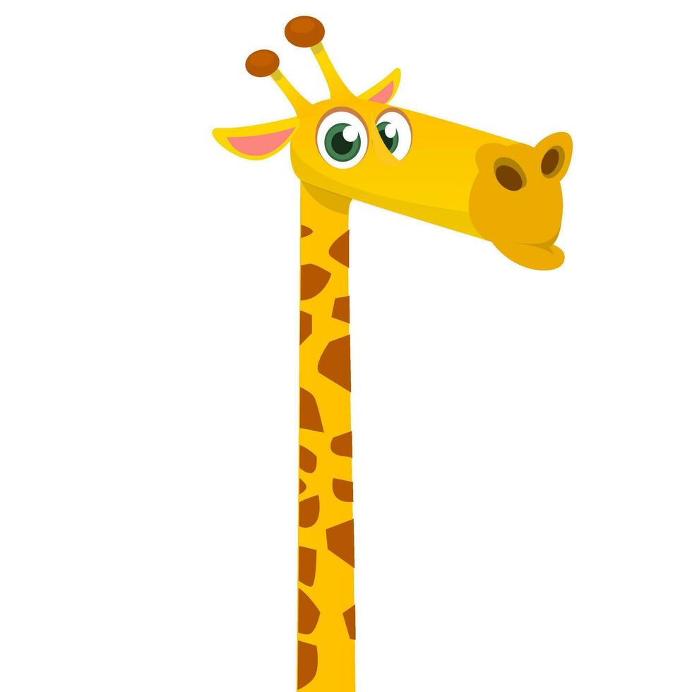 tekenfilm grappig giraffe. vector illustratie van Afrikaanse savanne giraffe