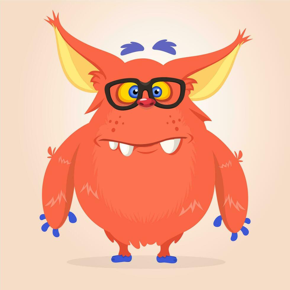 grappig tekenfilm monster. vector illustratie