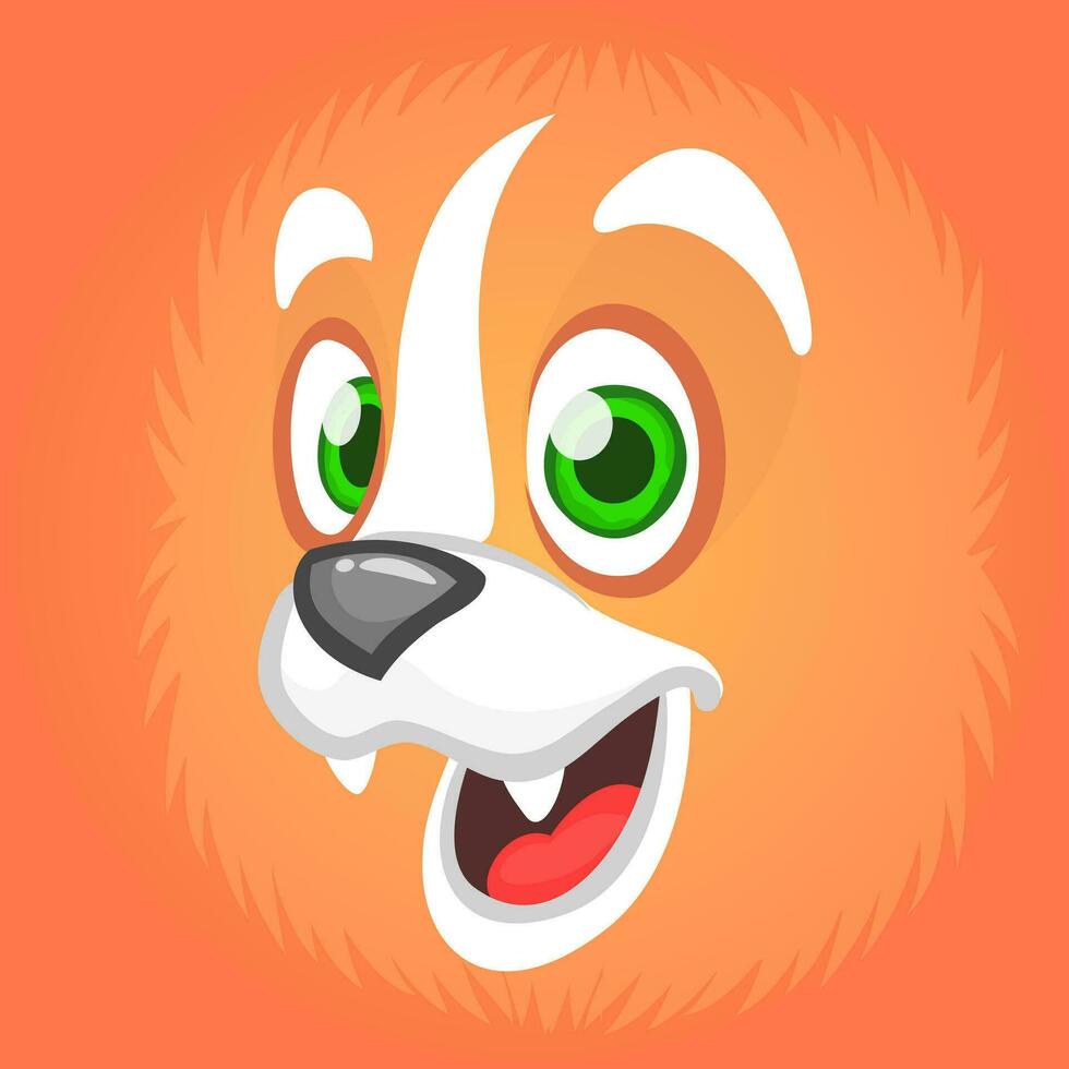 schattig grappig vos gezicht. vector illustratie geïsoleerd. tekenfilm karakter voor kinderen boeken.