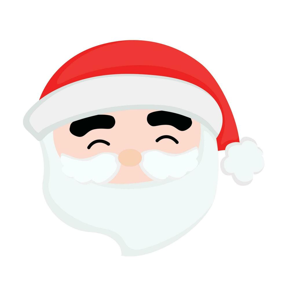 schattig Kerstmis gezichten de kerstman claus achtergrond decoratie tekenfilm illustratie vector clip art