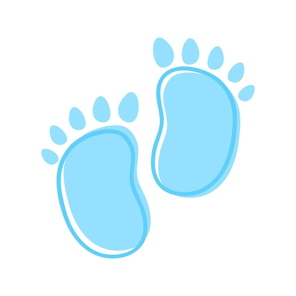 baby jongen douche ontwerp element met blauw kleur geïsoleerd Aan wit achtergrond. illustratie voor weinig pasgeboren jongen. vector