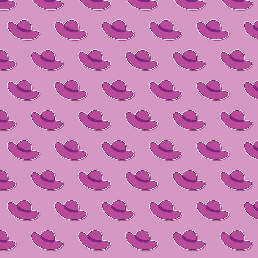 roze strand hoed naadloos patroon fantastisch achtergrond vector