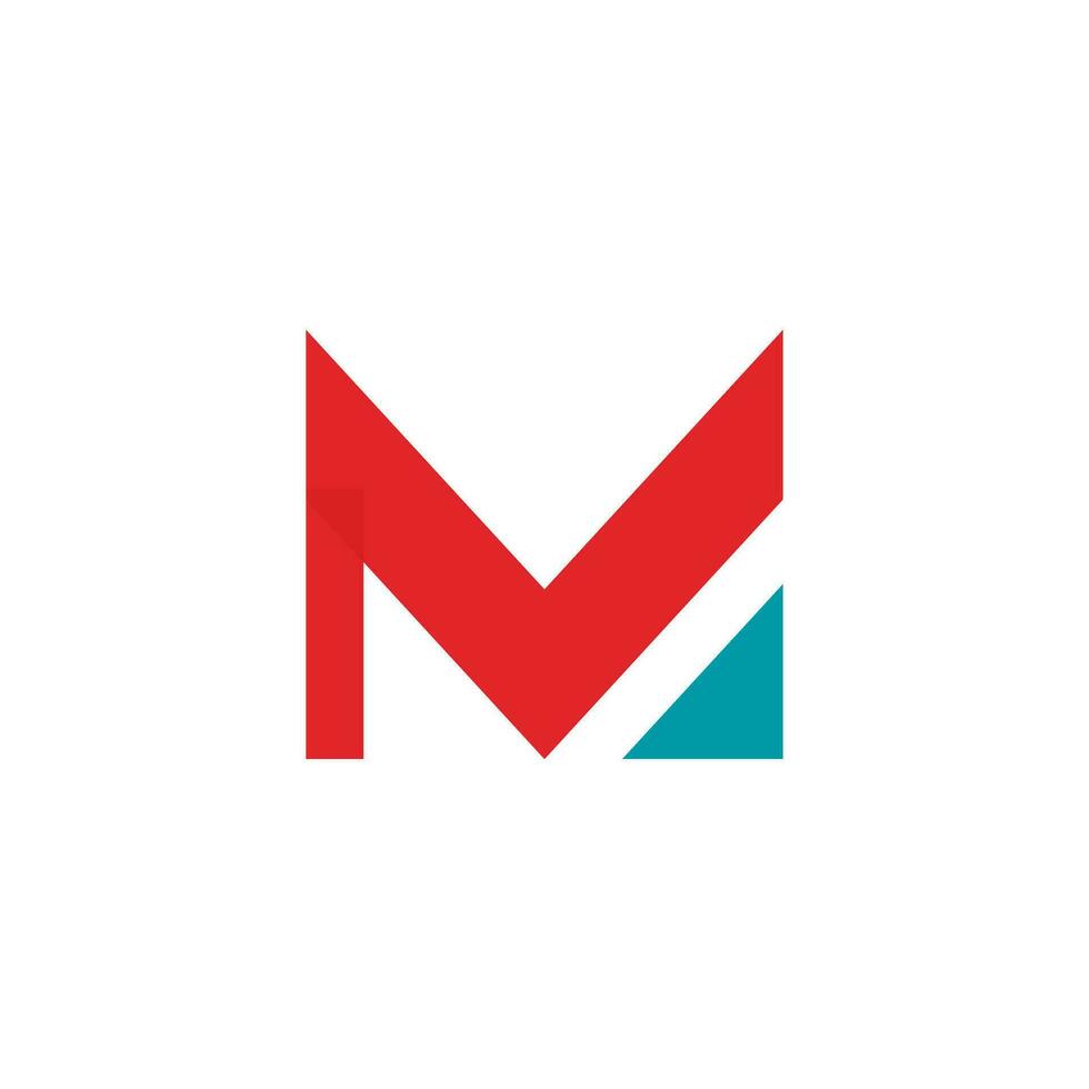 brief m logo ontwerp sjabloon elementen vector