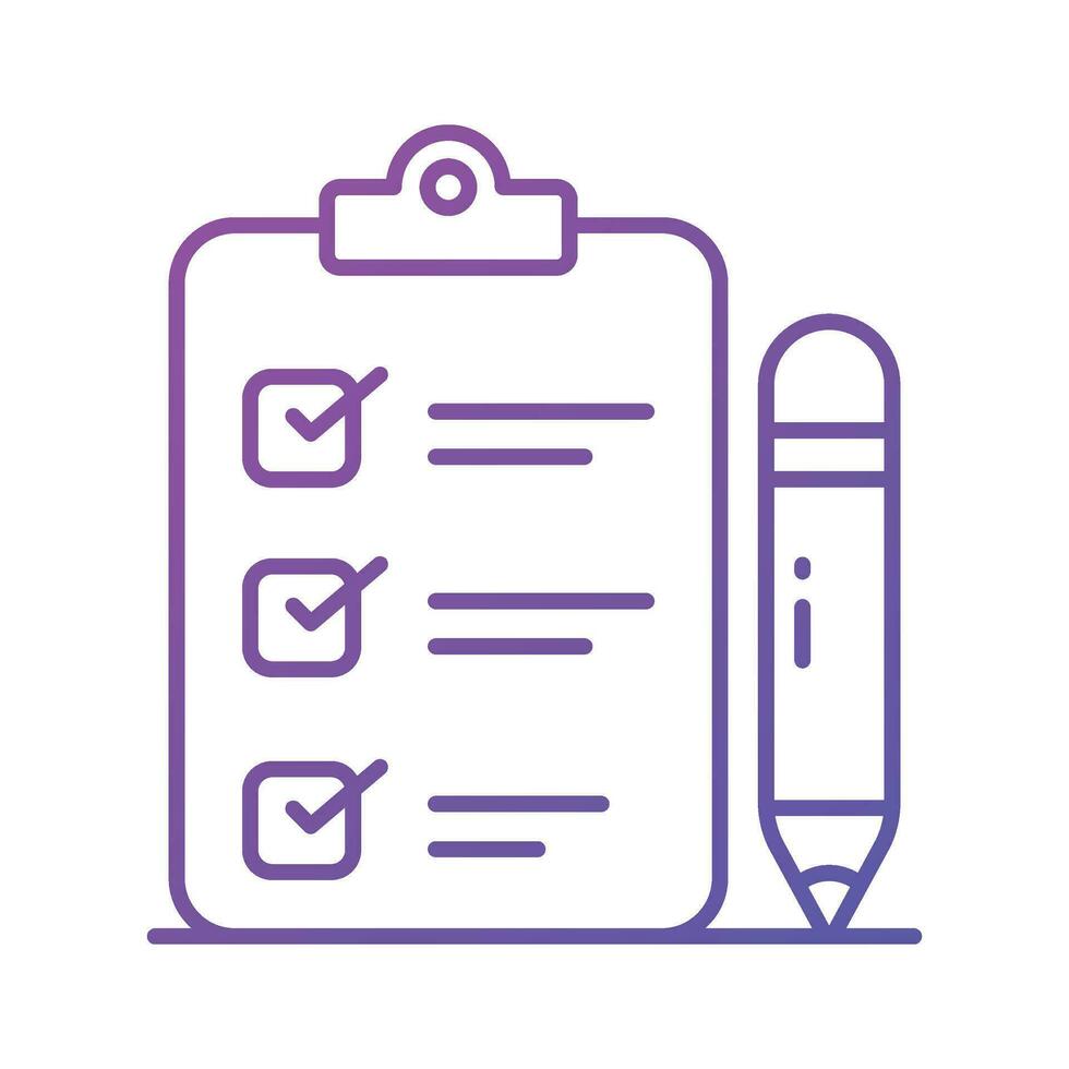 voorzichtig ontworpen checklist icoon vertegenwoordigt een lijst van taken of items naar worden voltooid, vaak gebruikt in produktiviteit en organisatie apps vector