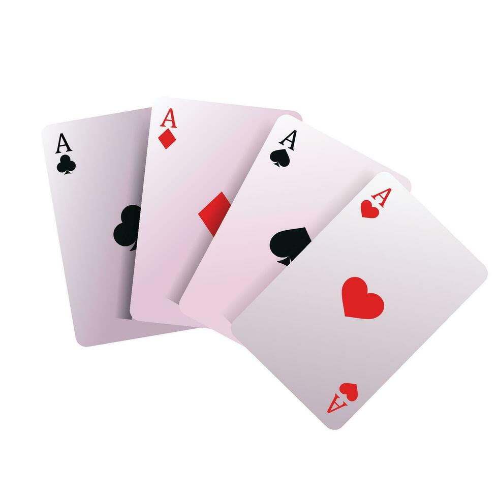 vector spelen poker kaarten. winnend poker hand-