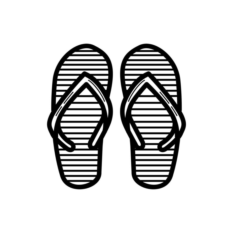 slippers icoon ontwerp geïsoleerd Aan wit achtergrond vector