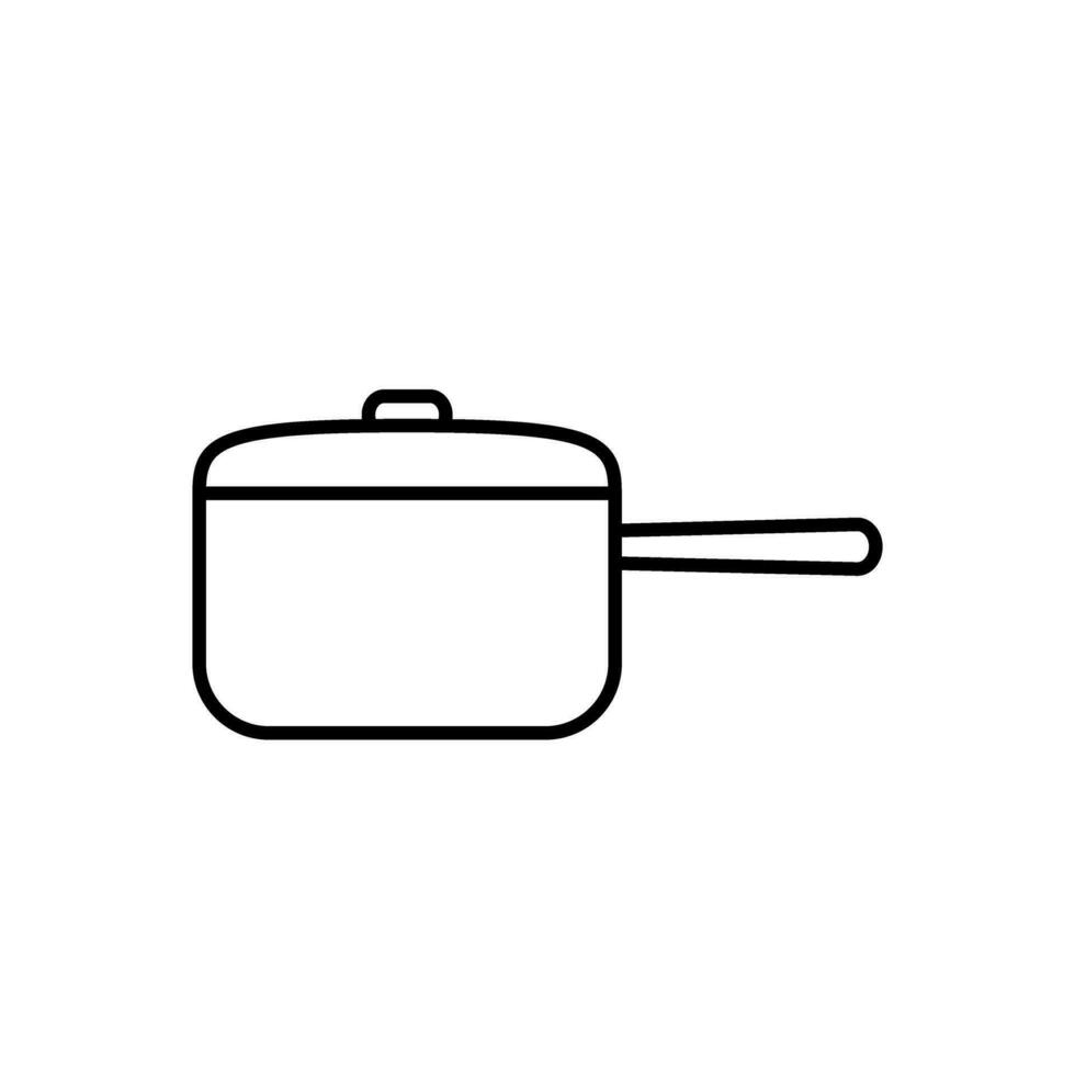 pot icoon vector. keuken illustratie teken. keukengerei symbool. voedsel logo. vector
