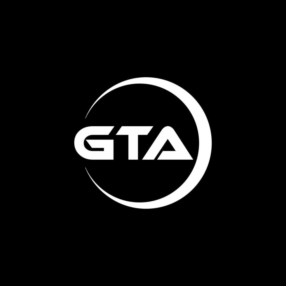 gta logo ontwerp, inspiratie voor een uniek identiteit. modern elegantie en creatief ontwerp. watermerk uw succes met de opvallend deze logo. vector