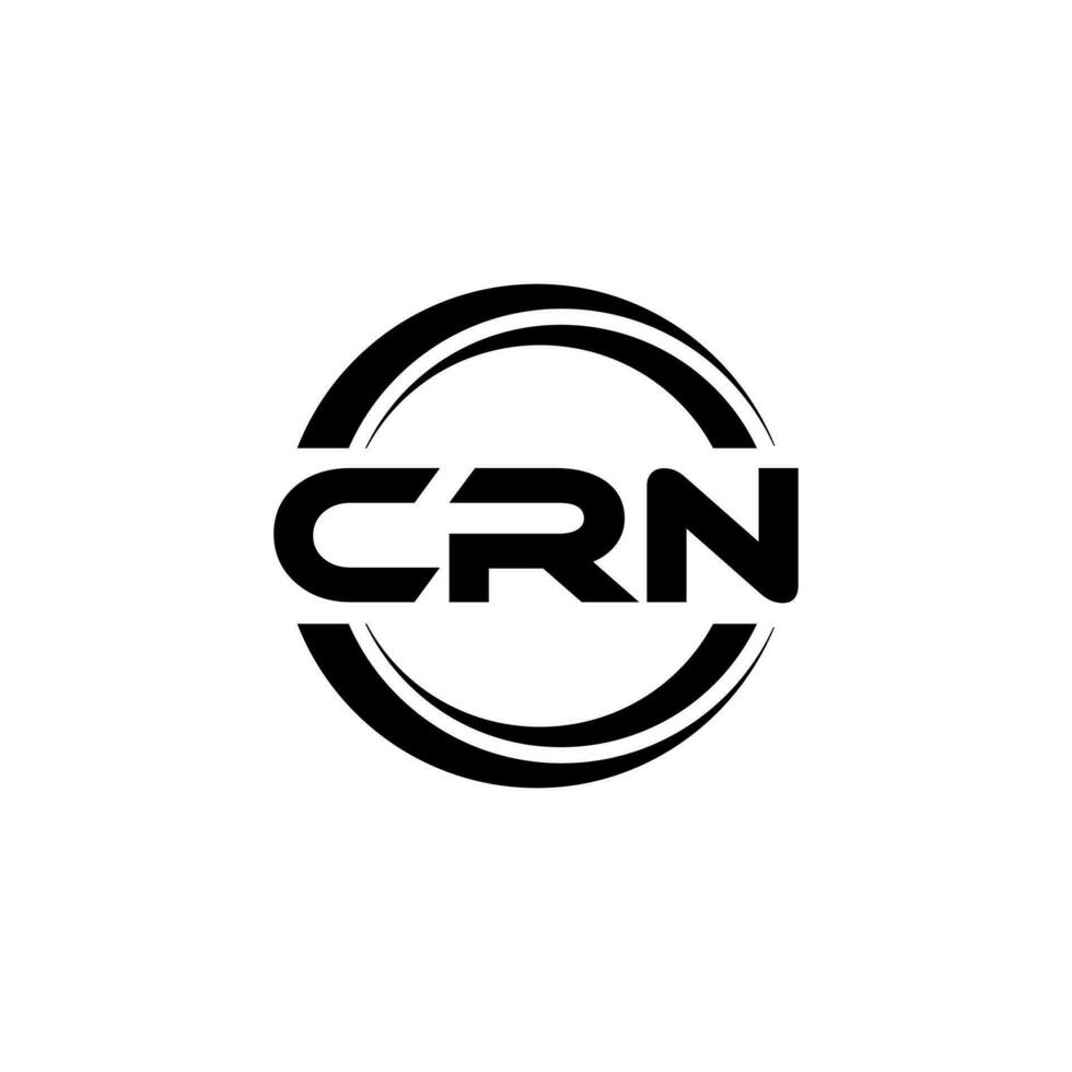 crn logo ontwerp, inspiratie voor een uniek identiteit. modern elegantie en creatief ontwerp. watermerk uw succes met de opvallend deze logo. vector
