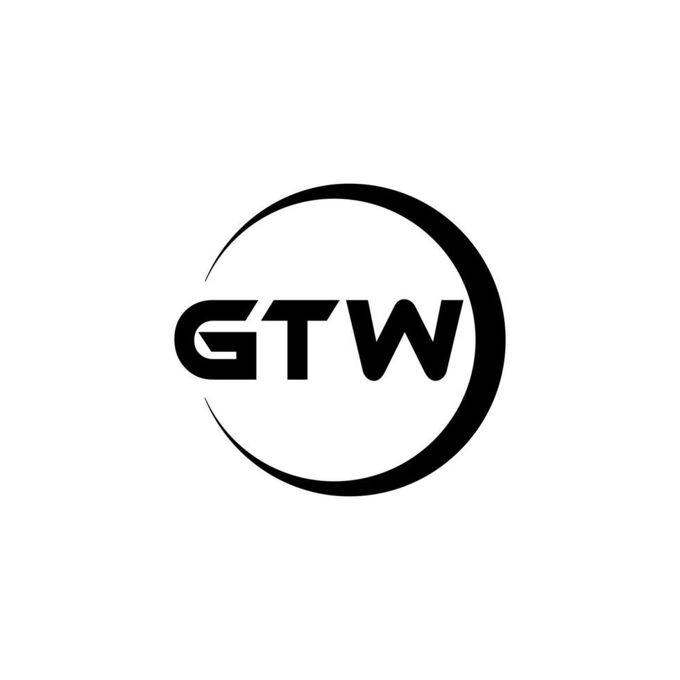 gtw logo ontwerp, inspiratie voor een uniek identiteit. modern elegantie en creatief ontwerp. watermerk uw succes met de opvallend deze logo. vector