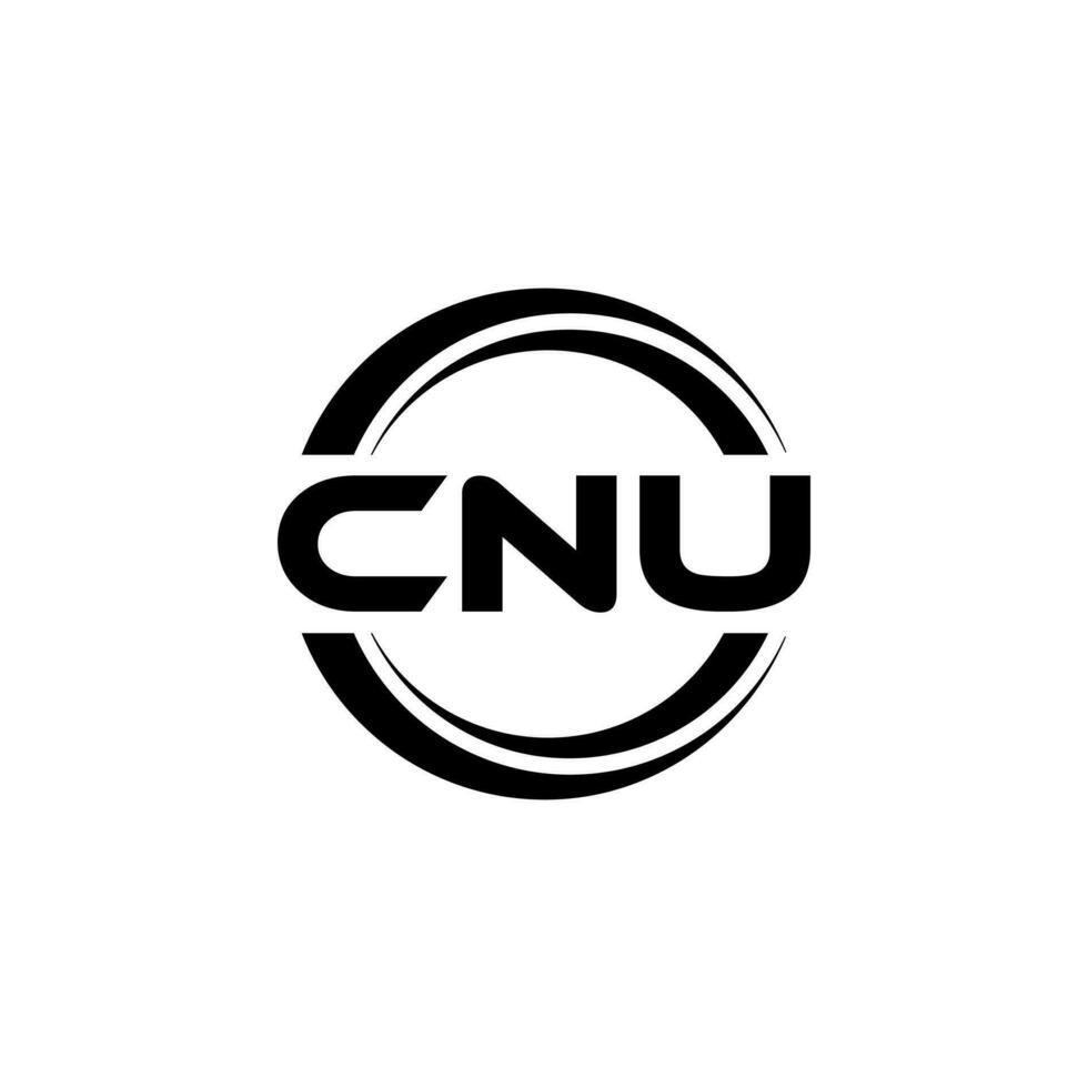 cnu logo ontwerp, inspiratie voor een uniek identiteit. modern elegantie en creatief ontwerp. watermerk uw succes met de opvallend deze logo. vector
