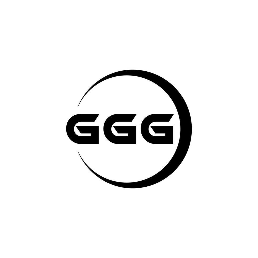 ggg logo ontwerp, inspiratie voor een uniek identiteit. modern elegantie en creatief ontwerp. watermerk uw succes met de opvallend deze logo. vector