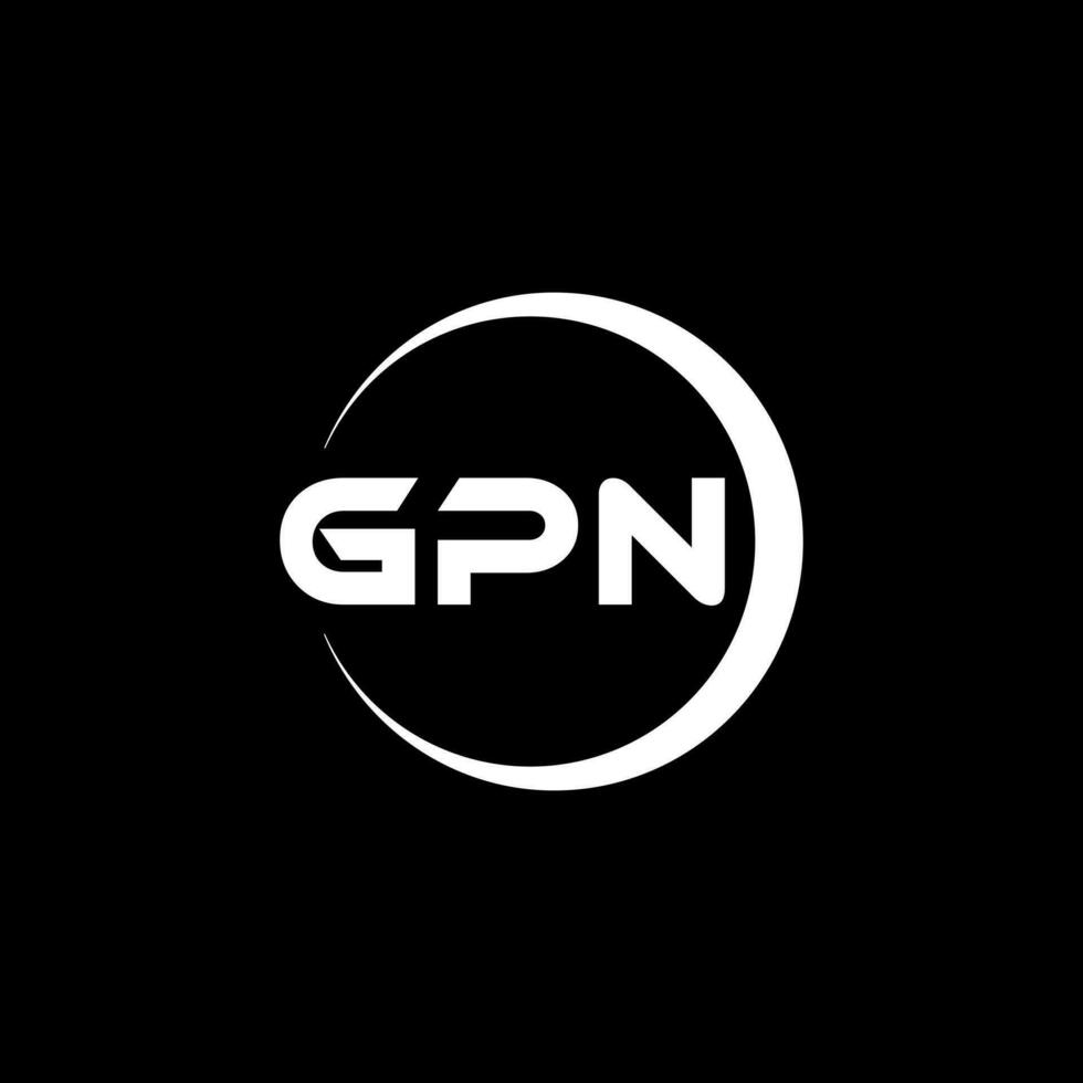 gpn logo ontwerp, inspiratie voor een uniek identiteit. modern elegantie en creatief ontwerp. watermerk uw succes met de opvallend deze logo. vector