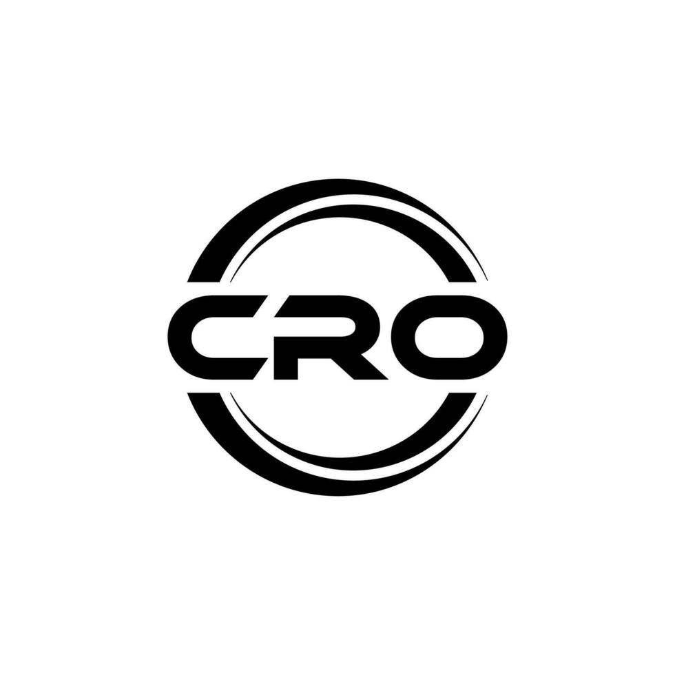 cro logo ontwerp, inspiratie voor een uniek identiteit. modern elegantie en creatief ontwerp. watermerk uw succes met de opvallend deze logo. vector