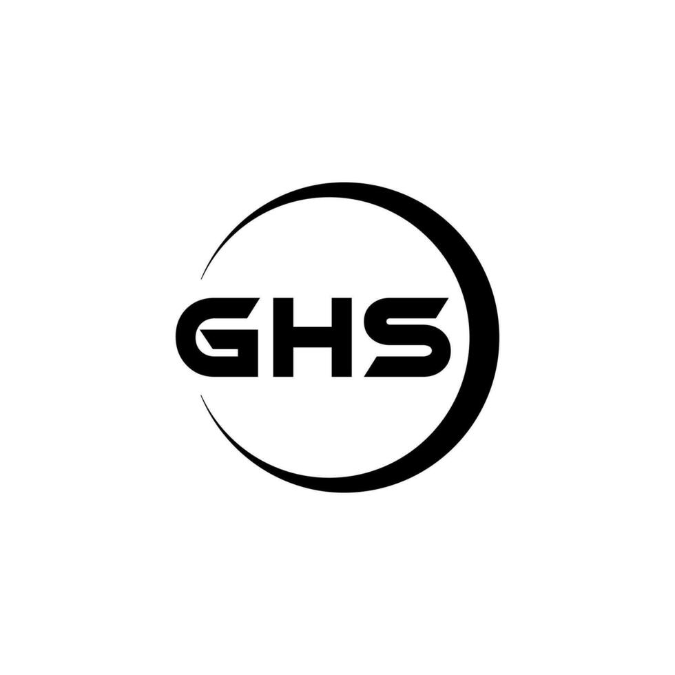 ghs logo ontwerp, inspiratie voor een uniek identiteit. modern elegantie en creatief ontwerp. watermerk uw succes met de opvallend deze logo. vector