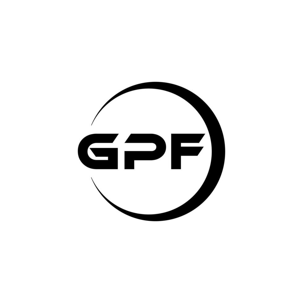 gpf logo ontwerp, inspiratie voor een uniek identiteit. modern elegantie en creatief ontwerp. watermerk uw succes met de opvallend deze logo. vector