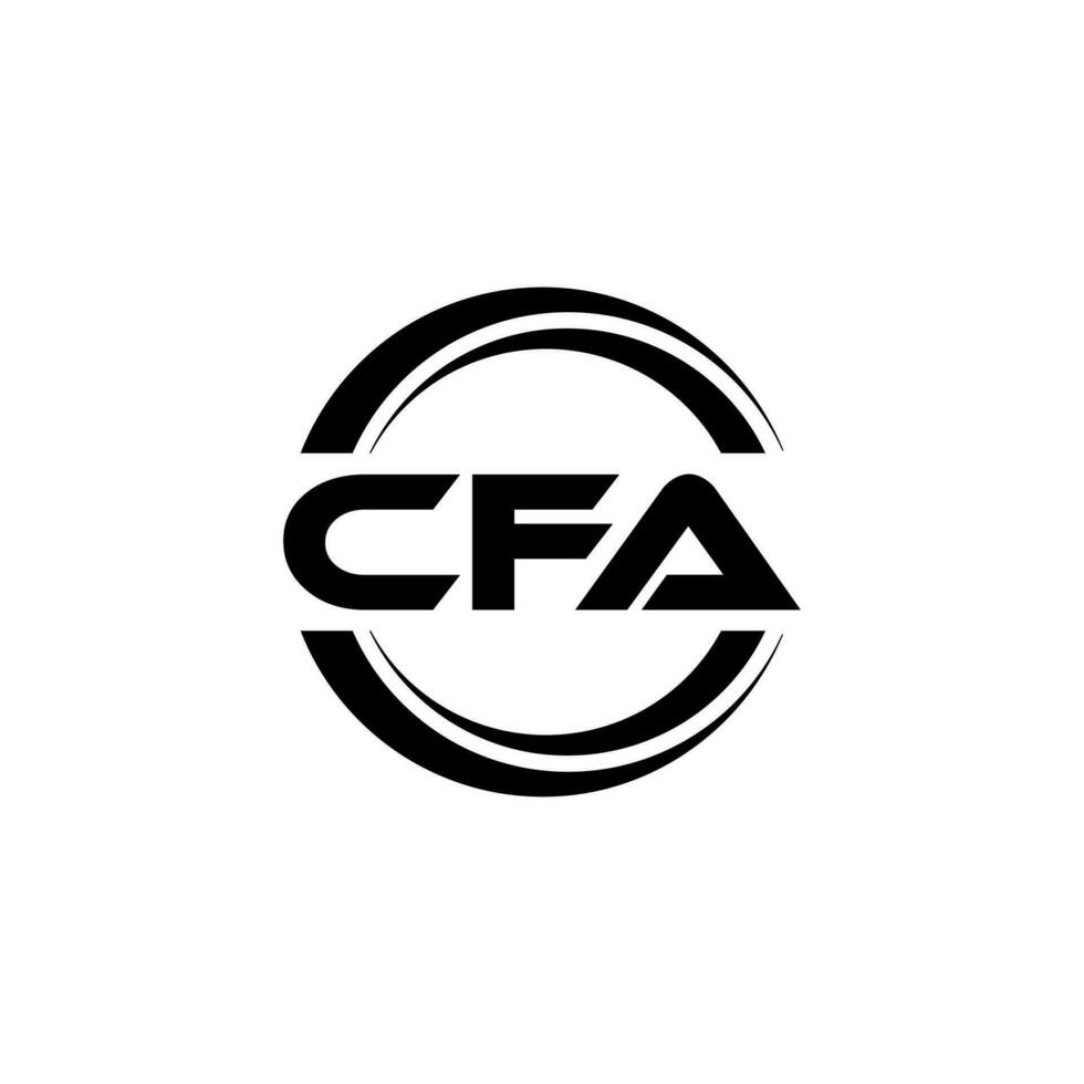 cfa logo ontwerp, inspiratie voor een uniek identiteit. modern elegantie en creatief ontwerp. watermerk uw succes met de opvallend deze logo. vector