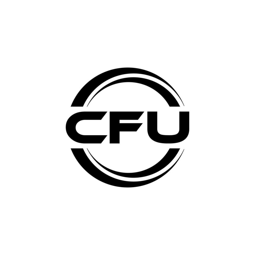 cfu logo ontwerp, inspiratie voor een uniek identiteit. modern elegantie en creatief ontwerp. watermerk uw succes met de opvallend deze logo. vector