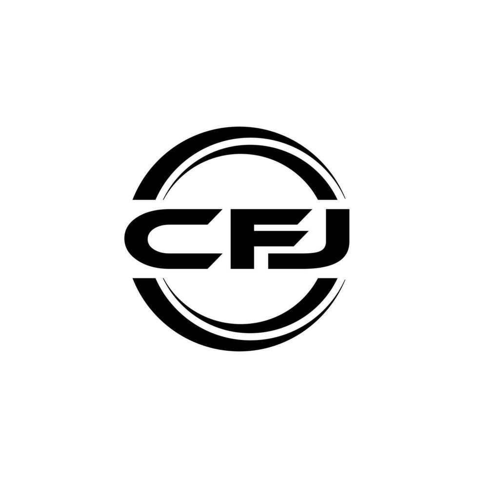 cfj logo ontwerp, inspiratie voor een uniek identiteit. modern elegantie en creatief ontwerp. watermerk uw succes met de opvallend deze logo. vector