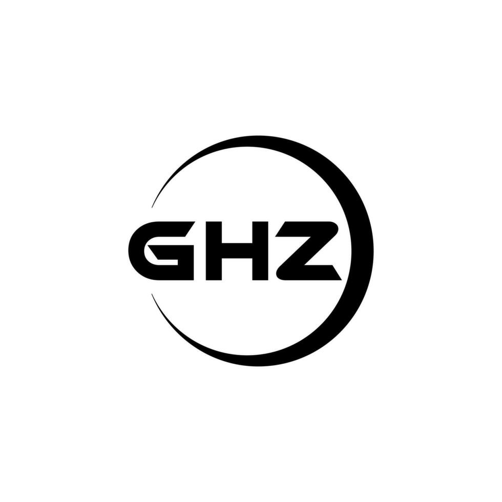 ghz logo ontwerp, inspiratie voor een uniek identiteit. modern elegantie en creatief ontwerp. watermerk uw succes met de opvallend deze logo. vector