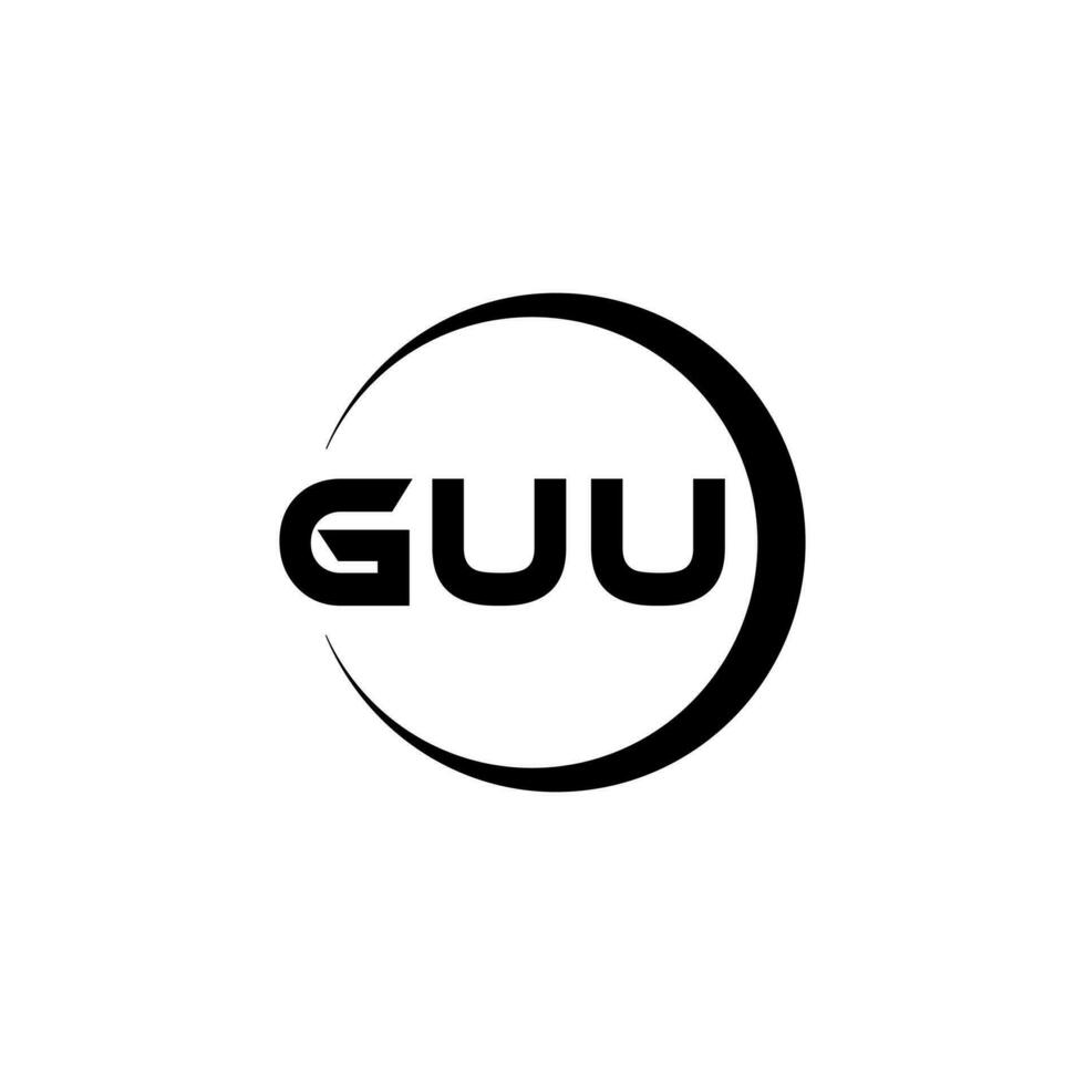 guu logo ontwerp, inspiratie voor een uniek identiteit. modern elegantie en creatief ontwerp. watermerk uw succes met de opvallend deze logo. vector