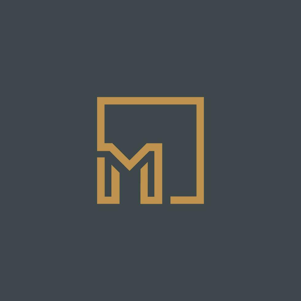 brief m logo vector met modern creatief en gemakkelijk idee