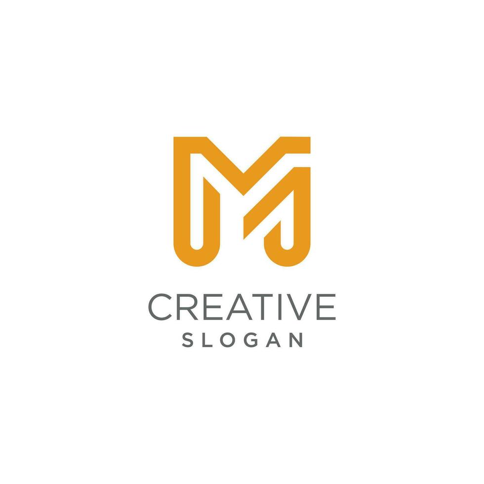 brief m logo vector met modern creatief en gemakkelijk idee