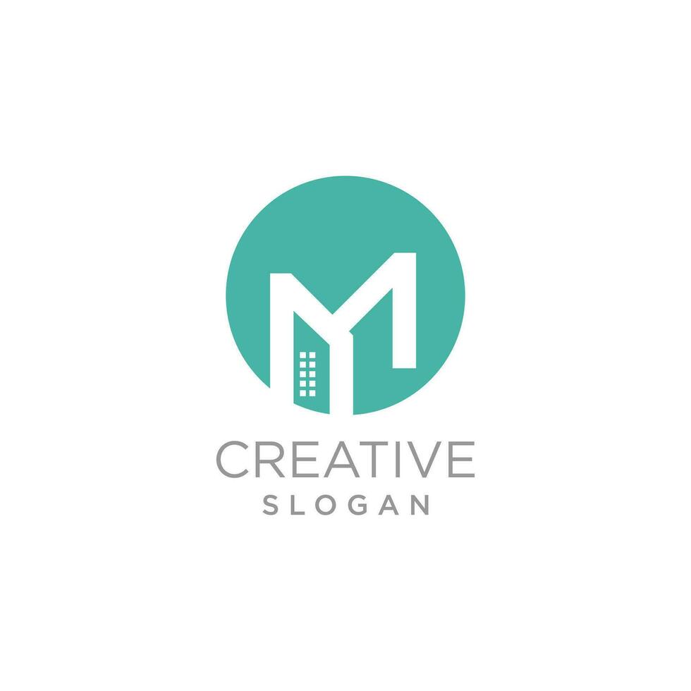 brief m logo vector met modern creatief en gemakkelijk idee
