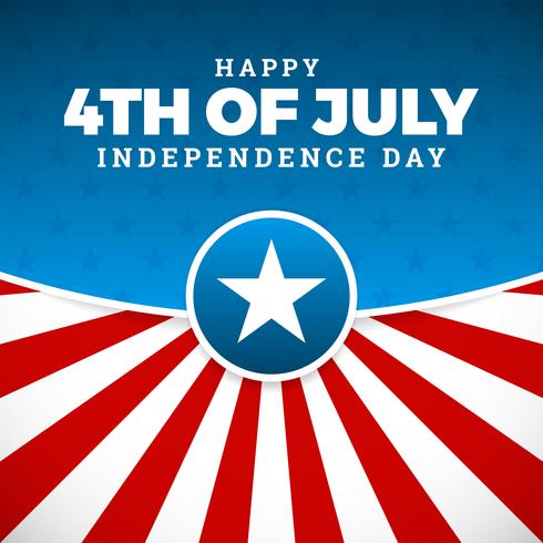 Ontwerp van de onafhankelijkheidsdag, vakantie in de Verenigde Staten van Amerika, vector