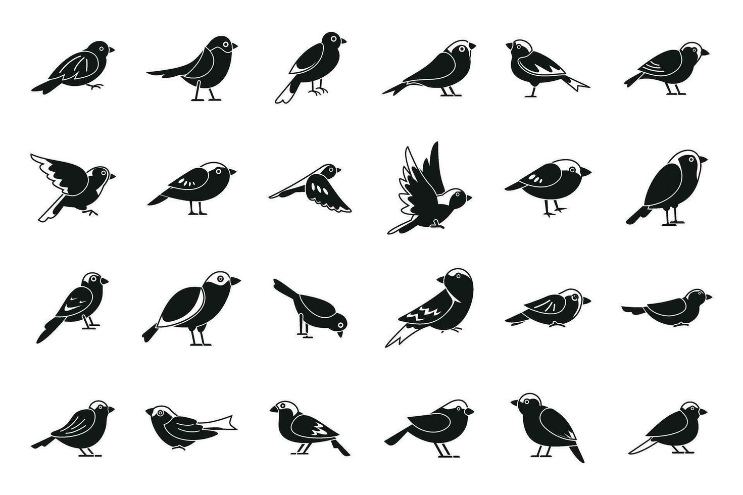 mus pictogrammen reeks gemakkelijk vector. vlieg vogel vector