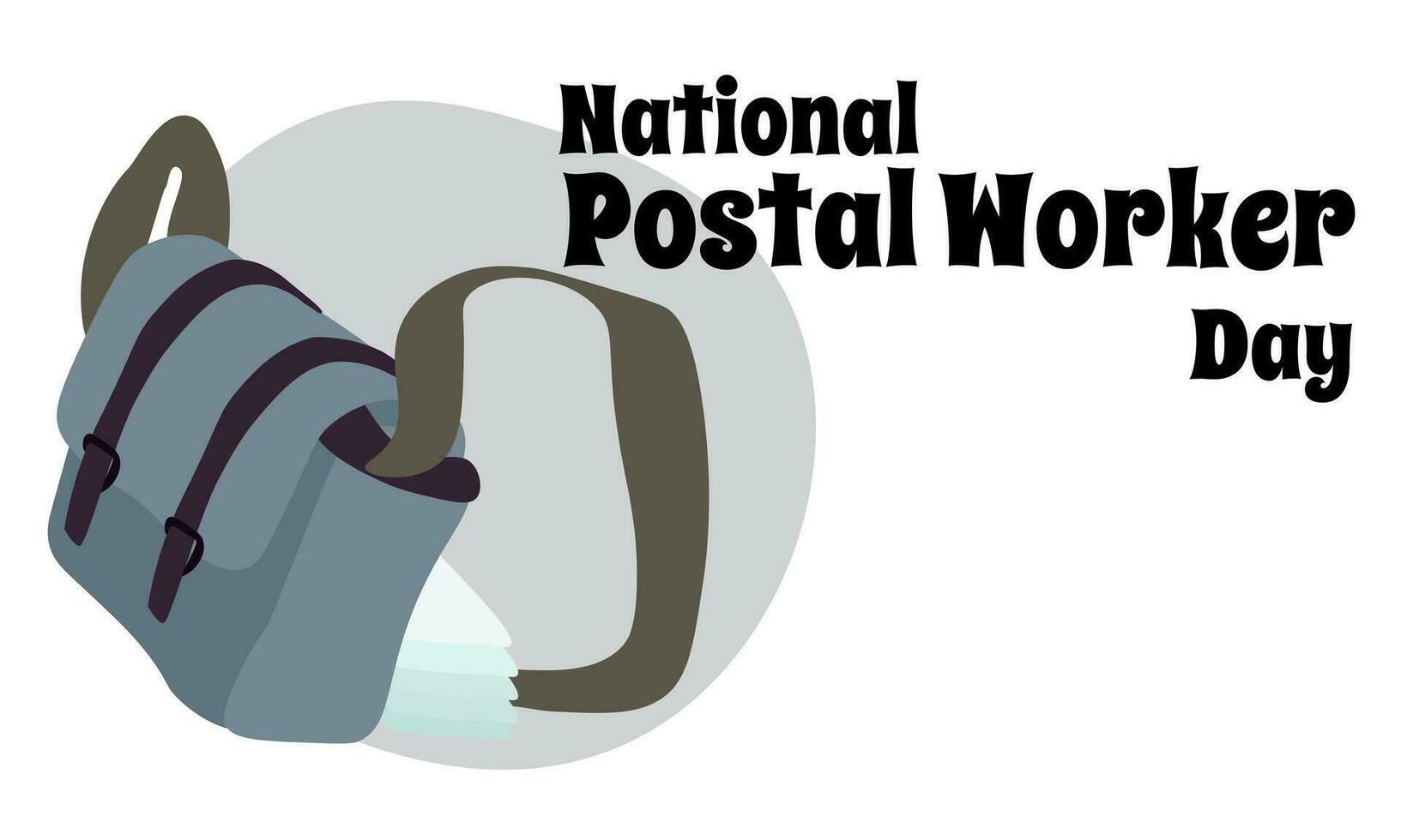 nationaal post- arbeider dag, idee voor een horizontaal poster, banier, folder, ansichtkaart vector