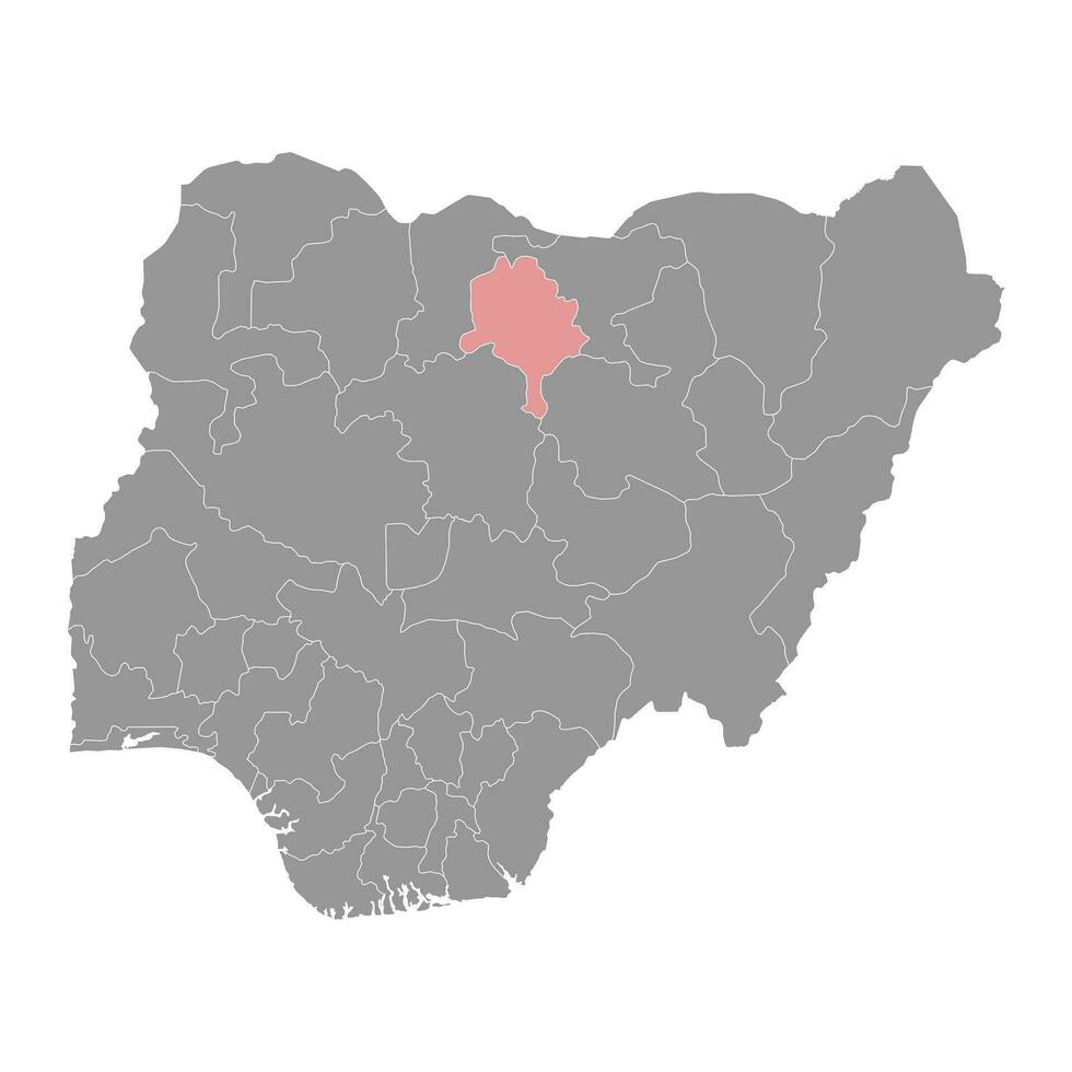 kano staat kaart, administratief divisie van de land van nigeria. vector illustratie.