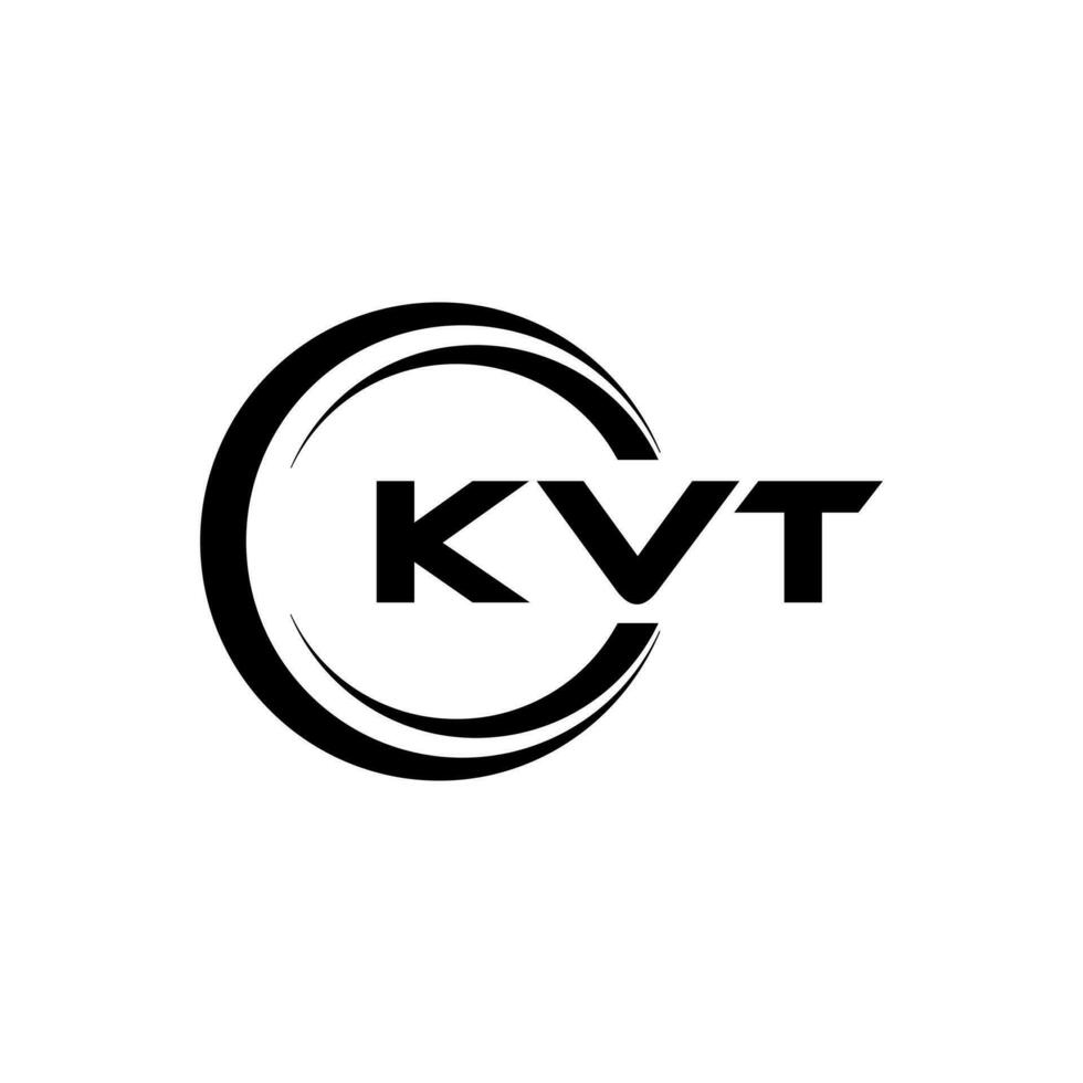 kvt logo ontwerp, inspiratie voor een uniek identiteit. modern elegantie en creatief ontwerp. watermerk uw succes met de opvallend deze logo. vector