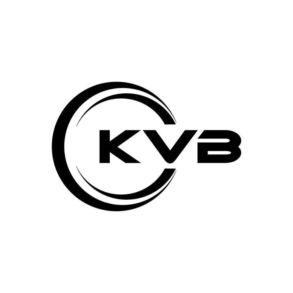 kvb logo ontwerp, inspiratie voor een uniek identiteit. modern elegantie en creatief ontwerp. watermerk uw succes met de opvallend deze logo. vector
