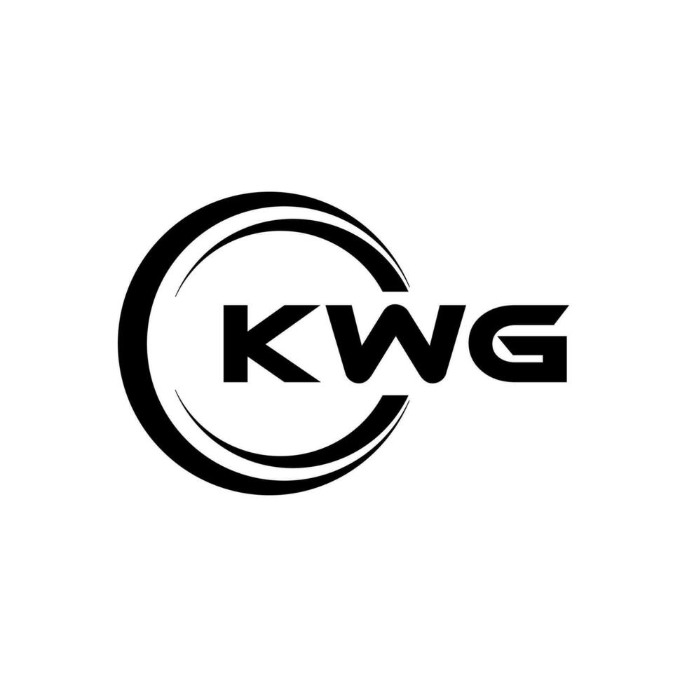 kwg logo ontwerp, inspiratie voor een uniek identiteit. modern elegantie en creatief ontwerp. watermerk uw succes met de opvallend deze logo. vector