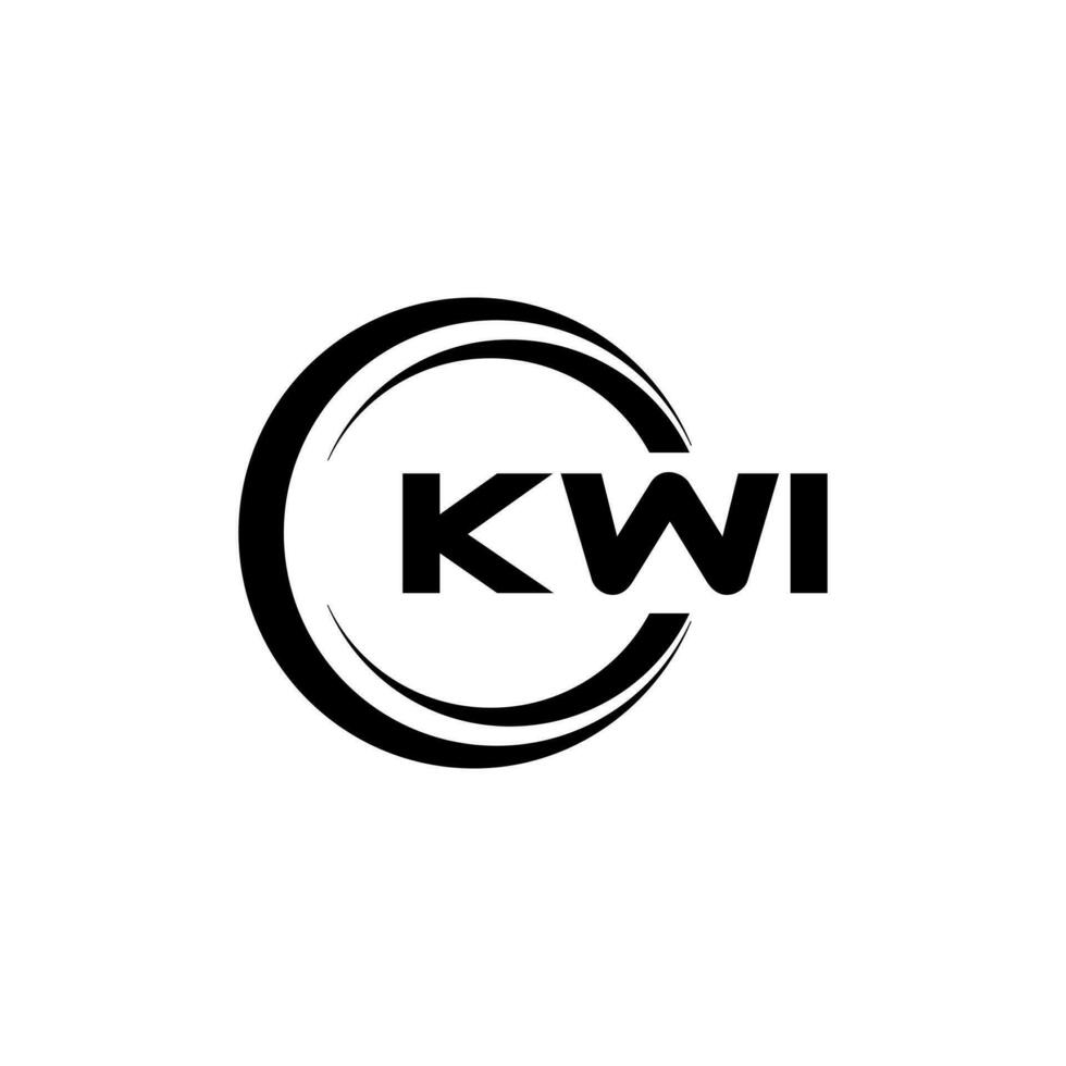 kwi logo ontwerp, inspiratie voor een uniek identiteit. modern elegantie en creatief ontwerp. watermerk uw succes met de opvallend deze logo. vector