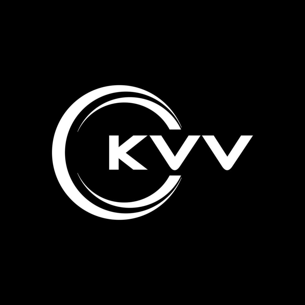 kvv logo ontwerp, inspiratie voor een uniek identiteit. modern elegantie en creatief ontwerp. watermerk uw succes met de opvallend deze logo. vector