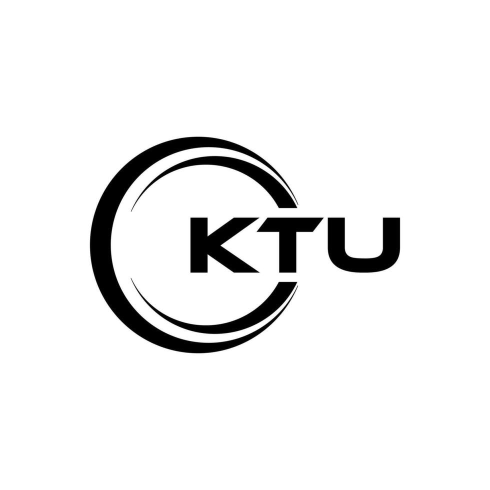 ktu logo ontwerp, inspiratie voor een uniek identiteit. modern elegantie en creatief ontwerp. watermerk uw succes met de opvallend deze logo. vector