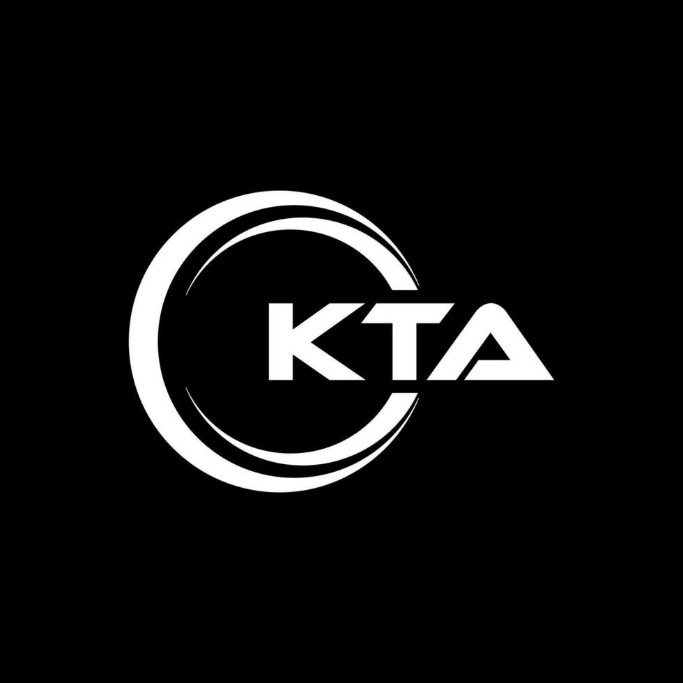 kta logo ontwerp, inspiratie voor een uniek identiteit. modern elegantie en creatief ontwerp. watermerk uw succes met de opvallend deze logo. vector