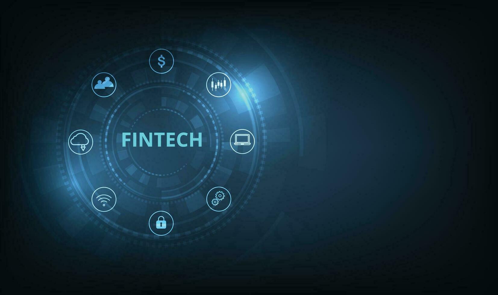 FinTech financieel technologie concept. vector