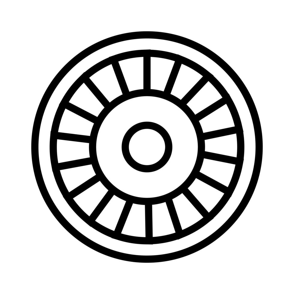 roulette wiel casino geïsoleerd pictogram vector